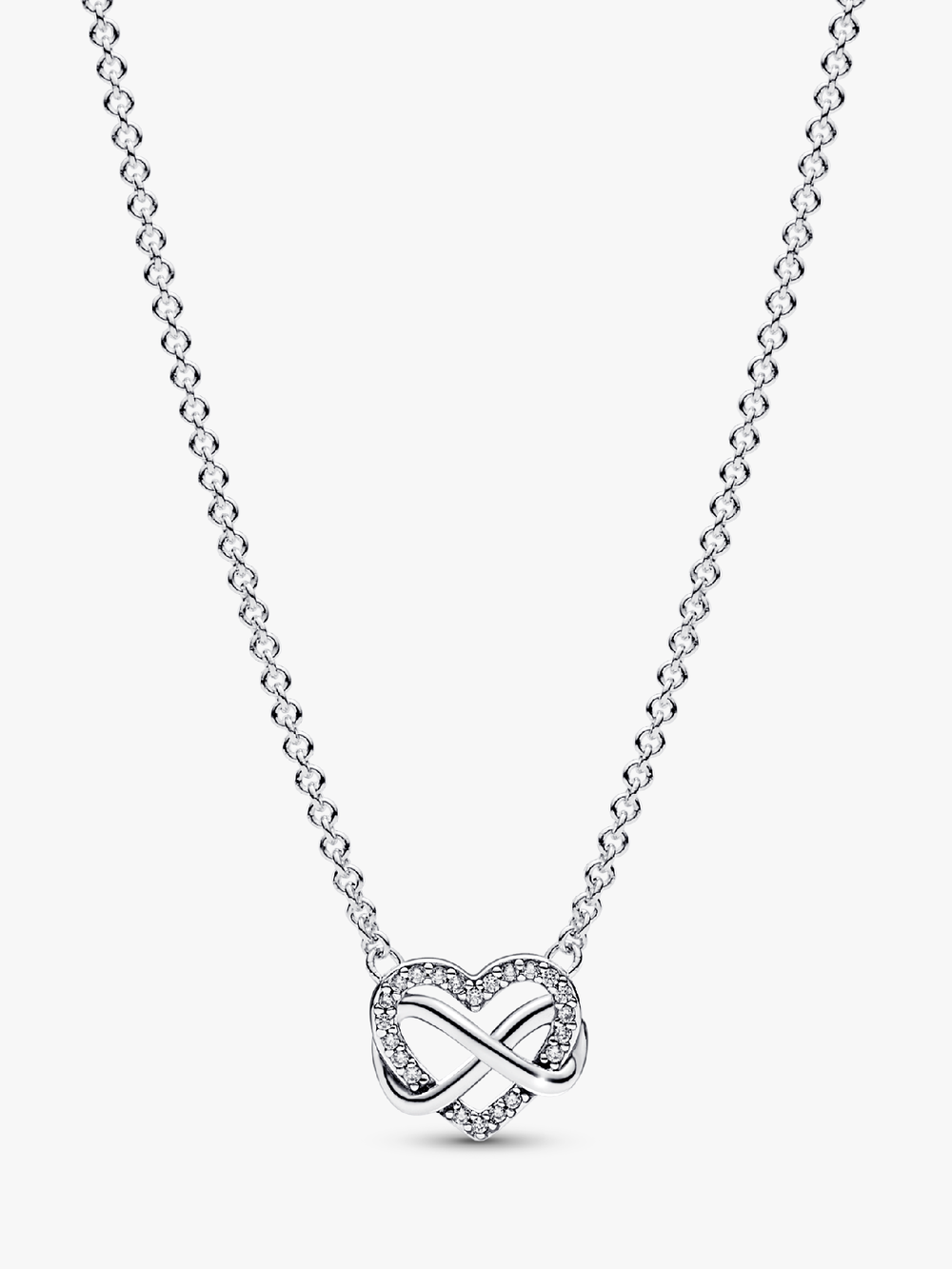 Sparkling Infinity Heart Collier Necklace S9 nR