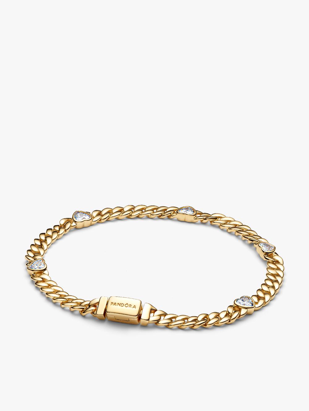 Two-tone Pavé Cuban Chain Bracelet T9 PQ