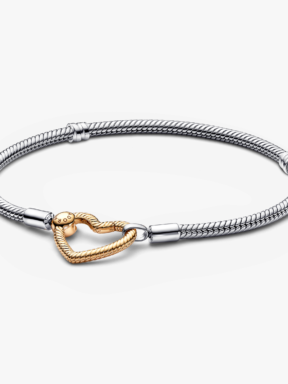 Moments Heart Closure Snake Chain Bracelet T2 vY