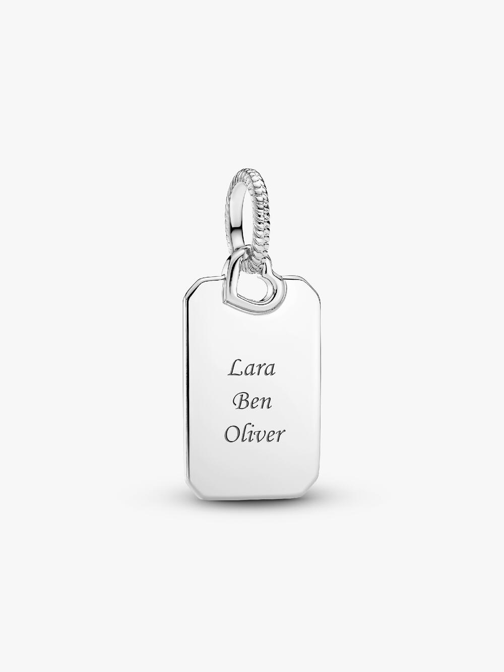 Engravable Rectangle Tag Pendant P4 L1