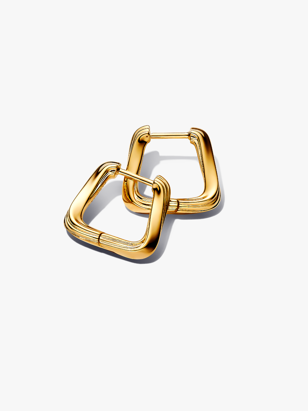 Twisted Triangle Small Hoop Earrings W4 yH