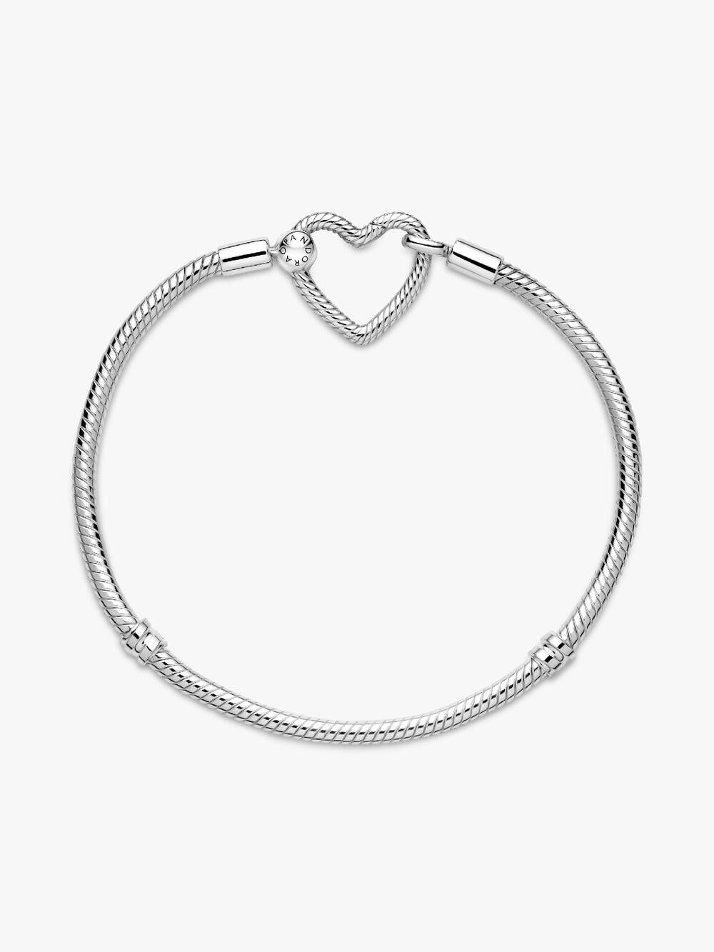 Moments Heart Closure Snake Chain Bracelet F8 84