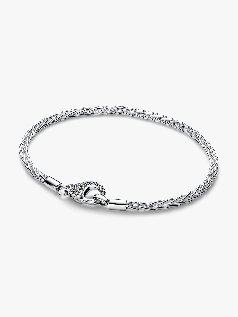 Pavé Clasp Foxtail Chain Charm Bracelet B8 Xk