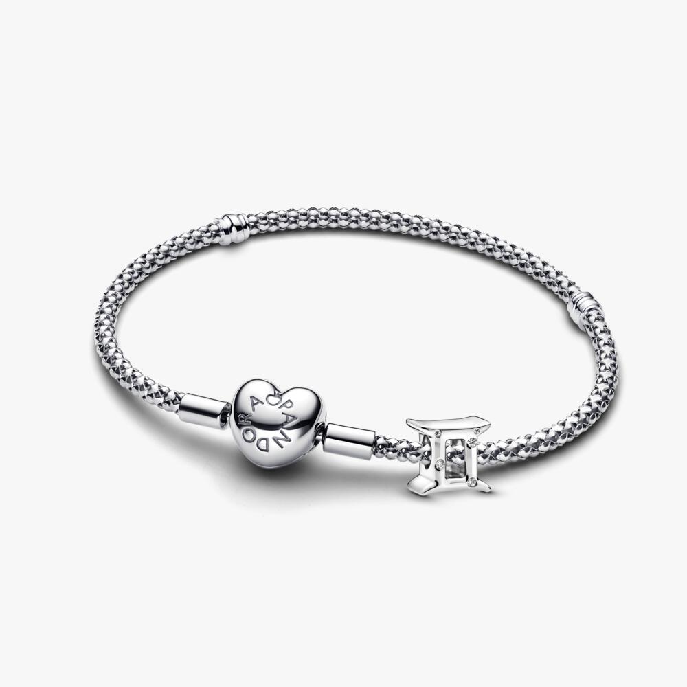 Gemini Zodiac Charm Studded Bracelet Set C0 XG