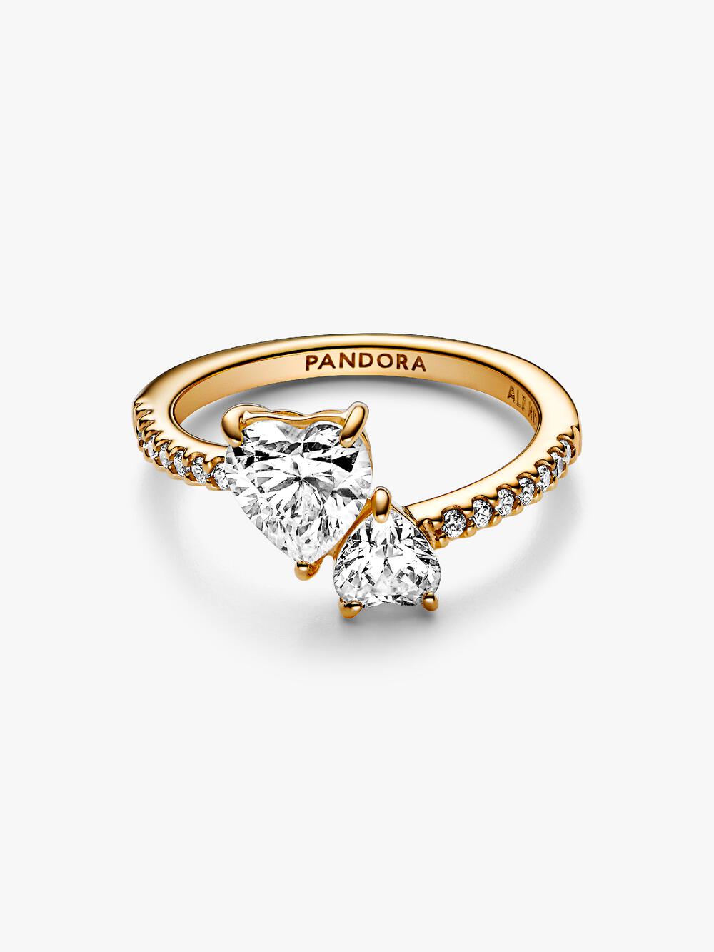 Double Heart Sparkling Ring P3 Kr
