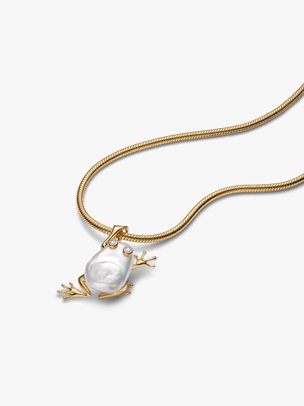 Treated Freshwater Cultured Baroque Pearl Oversized Frog Pendant K2 Tl