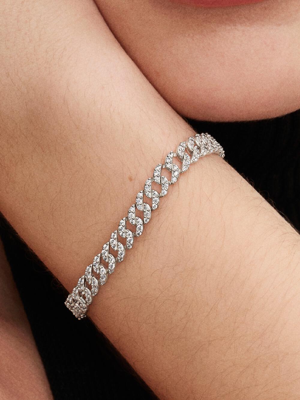 Pavé Cuban Chain Bracelet Z3 rw