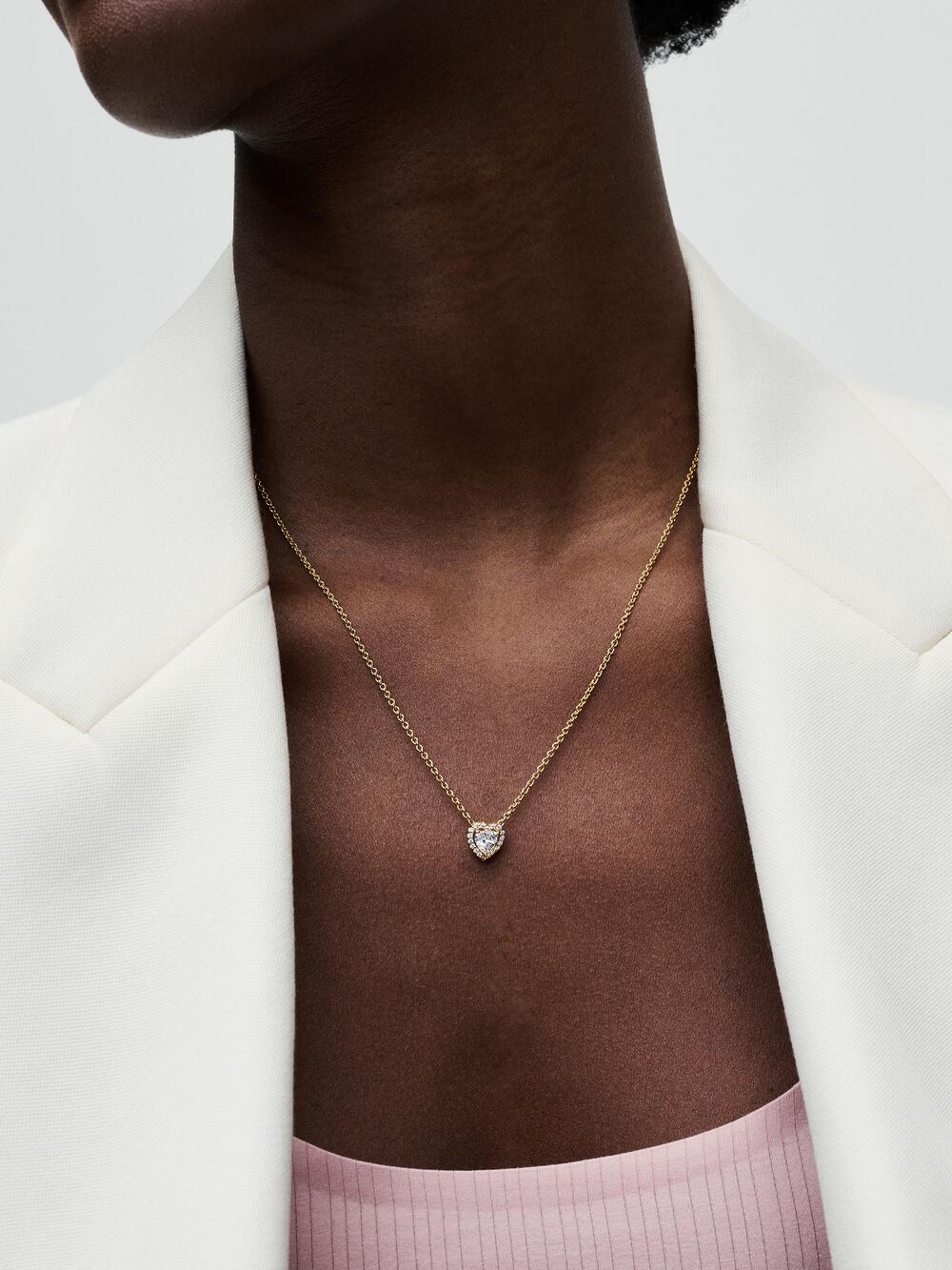 Sparkling Heart Collier Necklace S2 cL