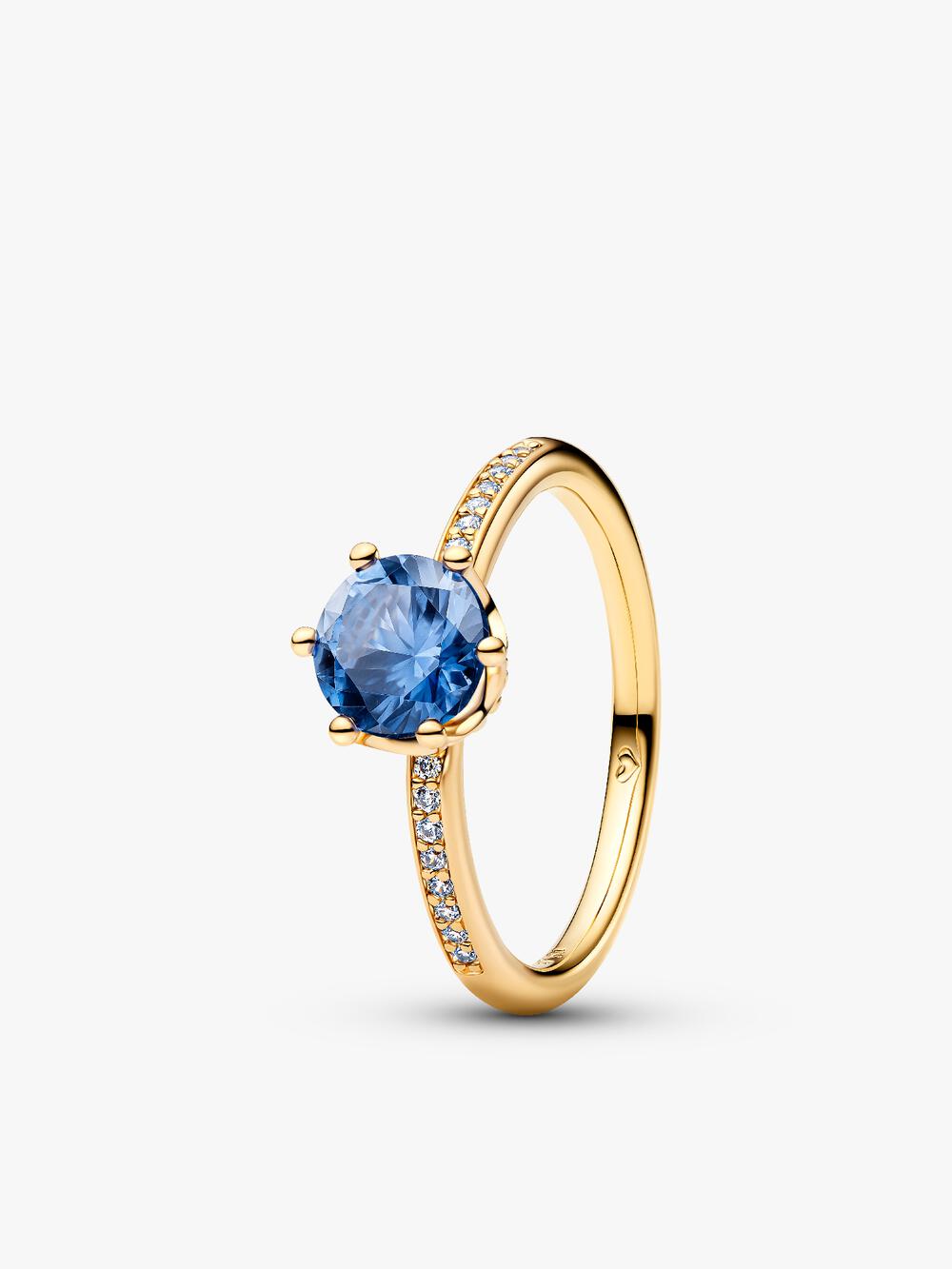 Clear Sparkling Crown Solitaire Ring I5 Be