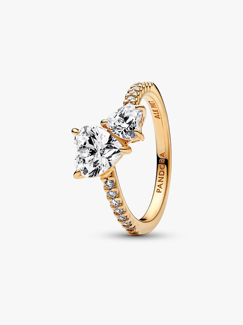 Double Heart Sparkling Ring P3 Kr