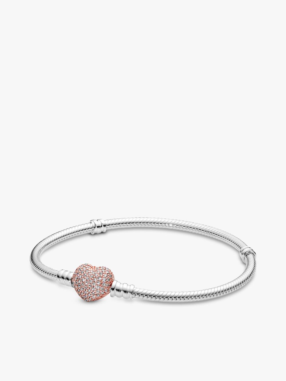 Moments Heart Closure Snake Chain Bracelet T2 vY