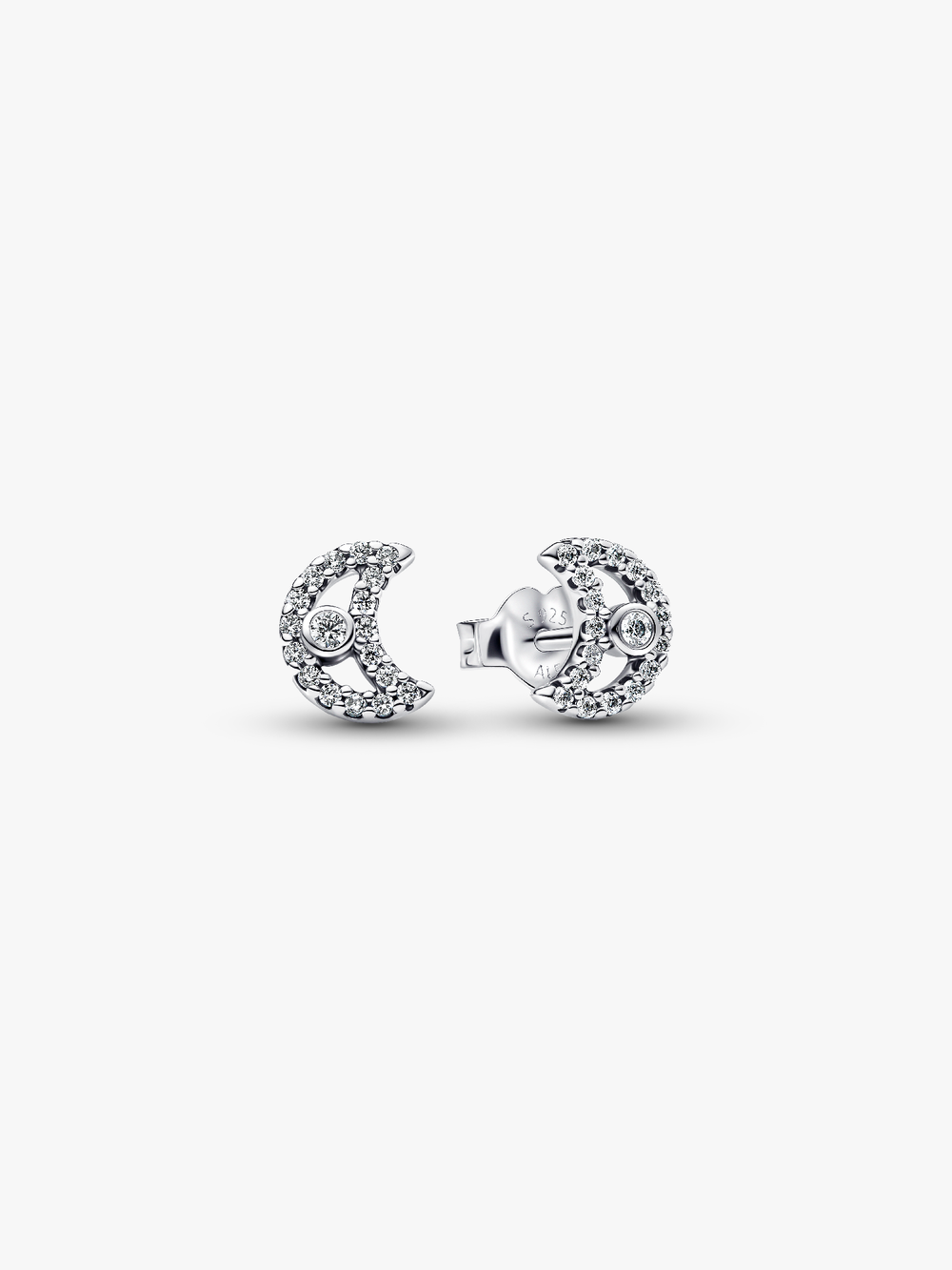 Sparkling Moon Stud Earrings H0 G9