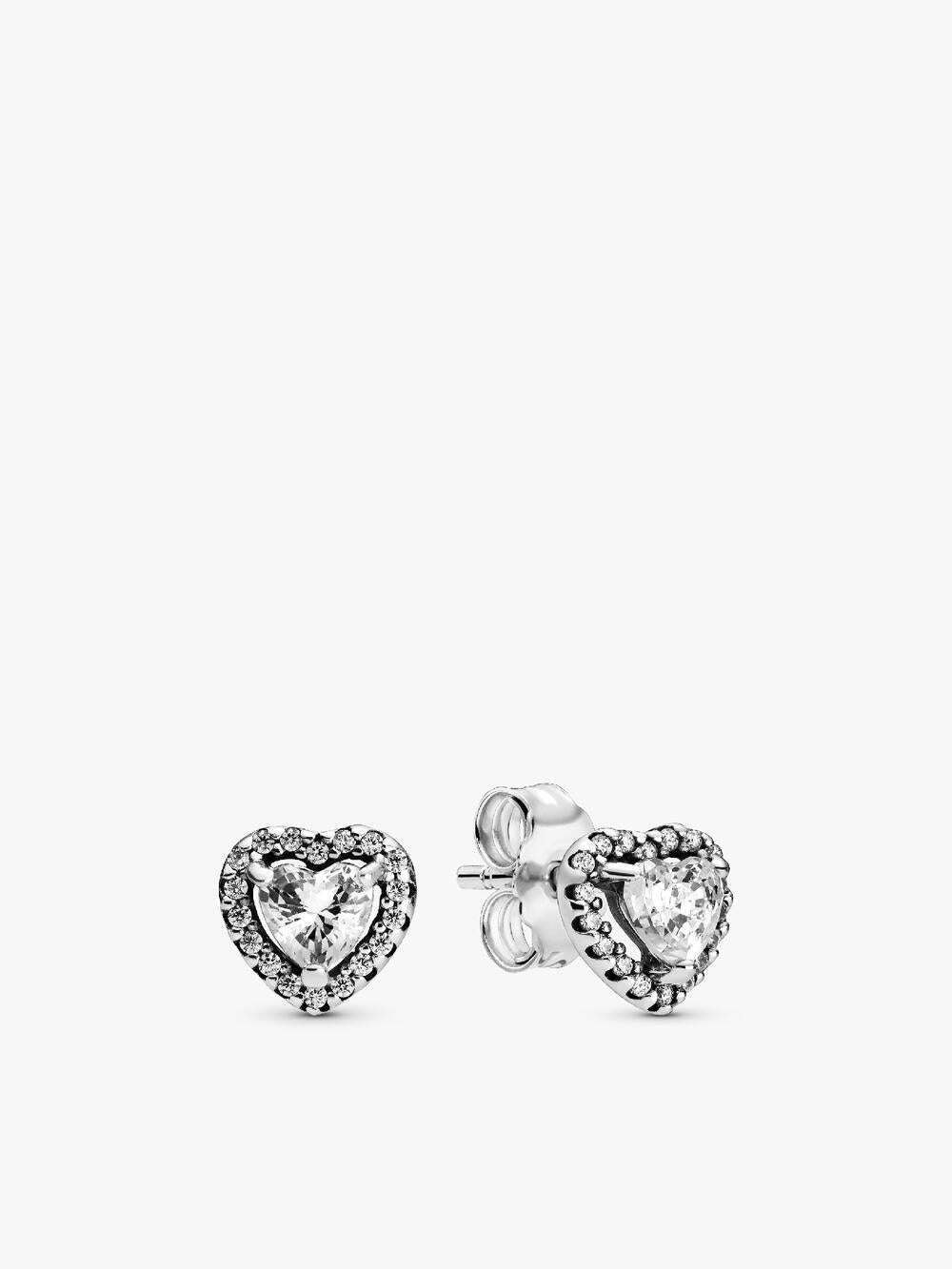 Elevated Pink Heart Stud Earrings Z0 8S