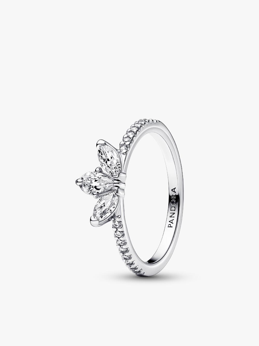Double Heart Sparkling Ring A7 hC