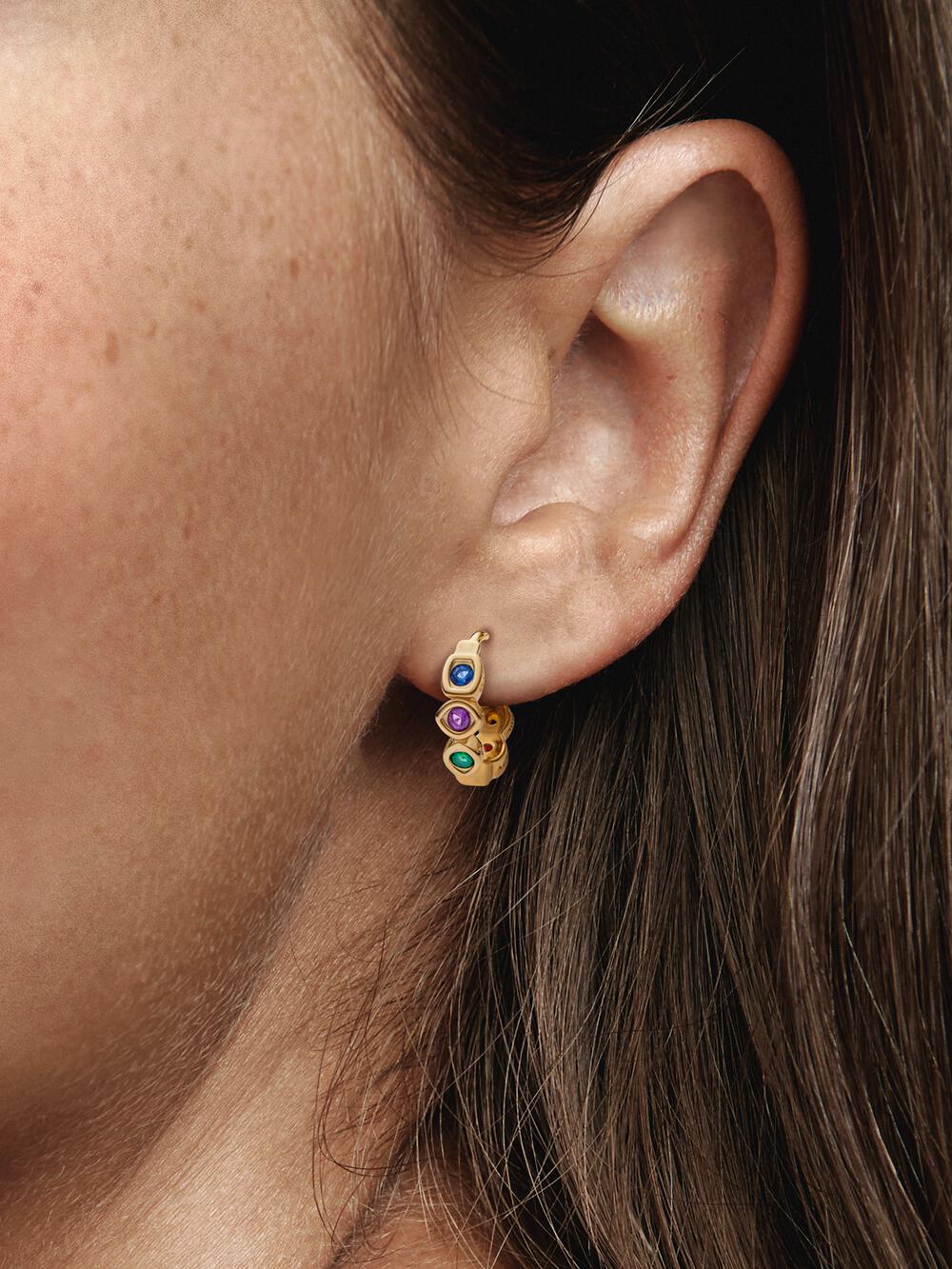 Marvel The Avengers Infinity Stones Hoop Earrings L4 18