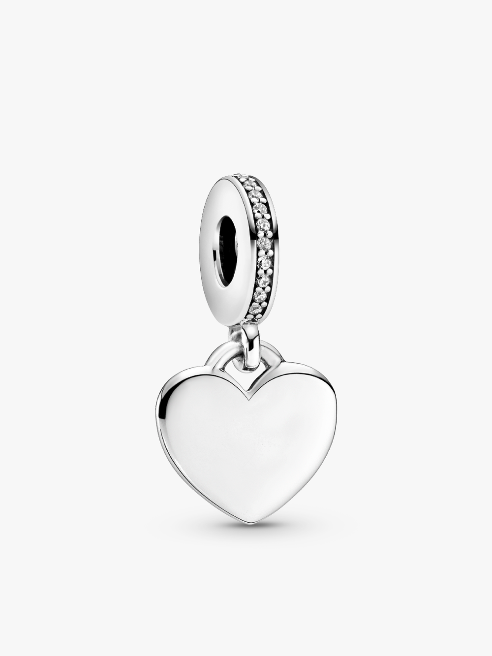 Engravable Heart Tag Dangle Charm Bracelet Set T7 5u