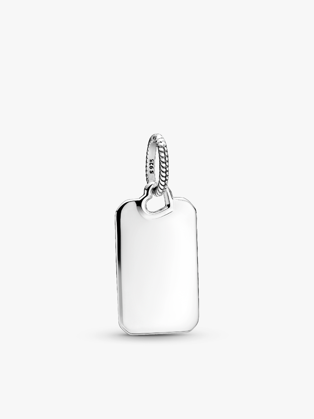 Engravable Rectangle Tag Pendant Necklace Set W9 V7