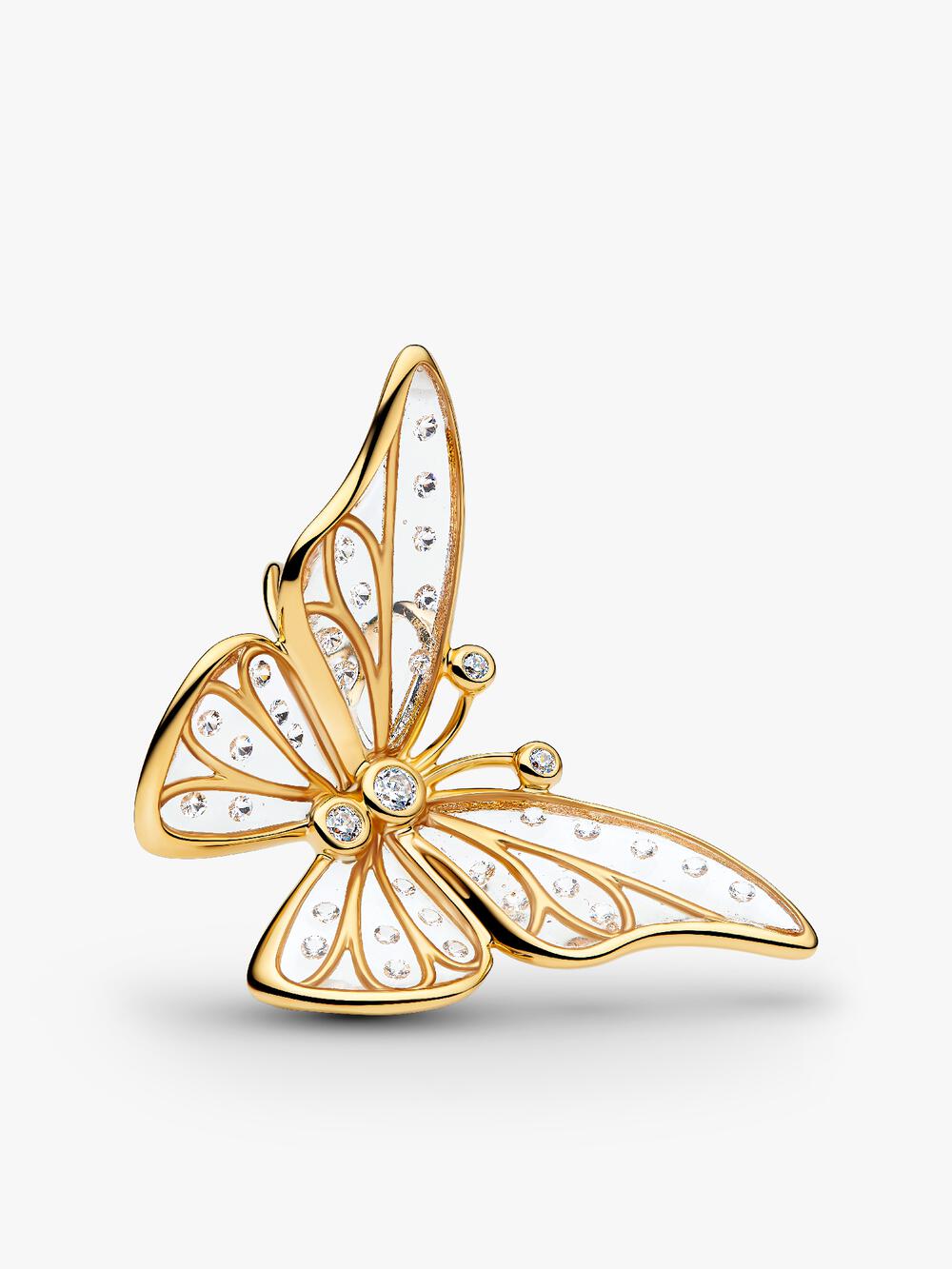 Entwined Heart & Butterfly Pendant Necklace S8 Qb