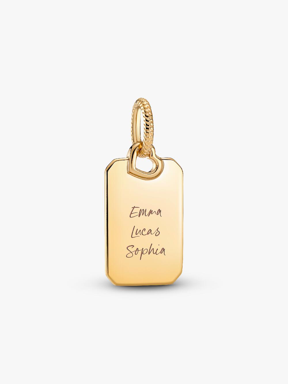 Engravable Rectangle Tag Pendant U5 Cs