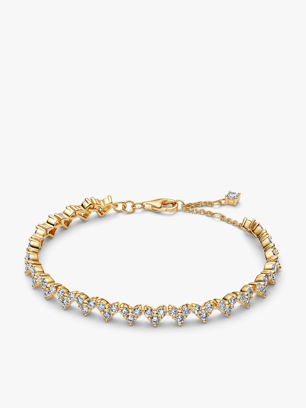 Two-tone Pavé Cuban Chain Bracelet T9 PQ