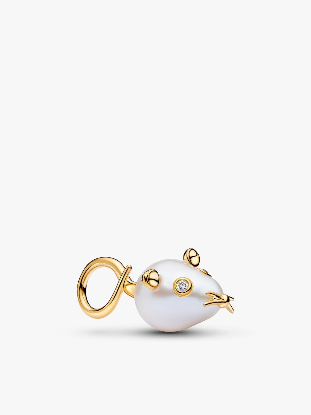 Treated Freshwater Cultured Baroque Pearl Mushroom Dangle Charm S1 Kg