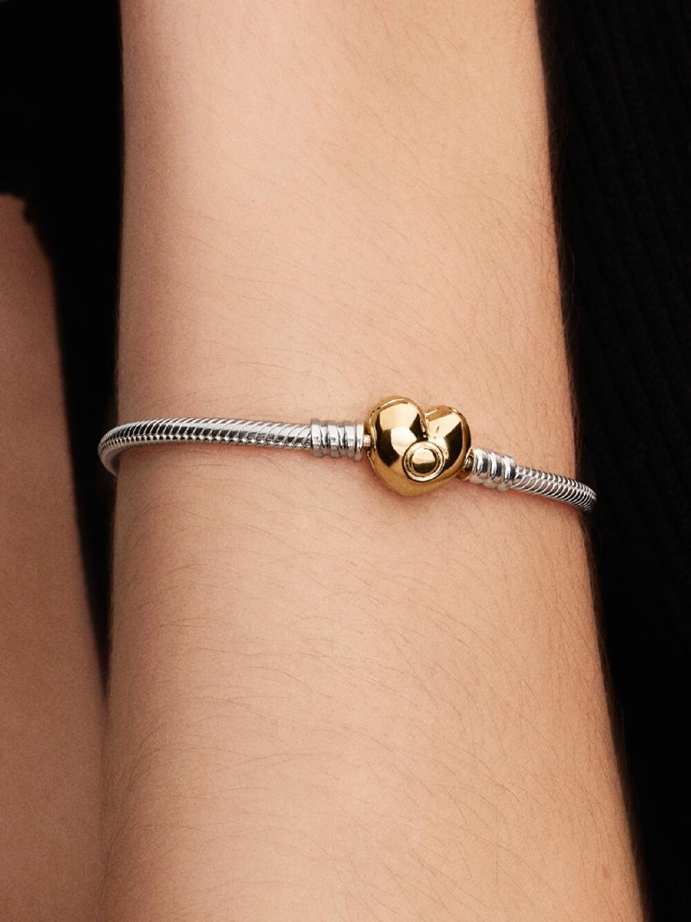Heart Clasp Snake Chain Bracelet N0 Gv