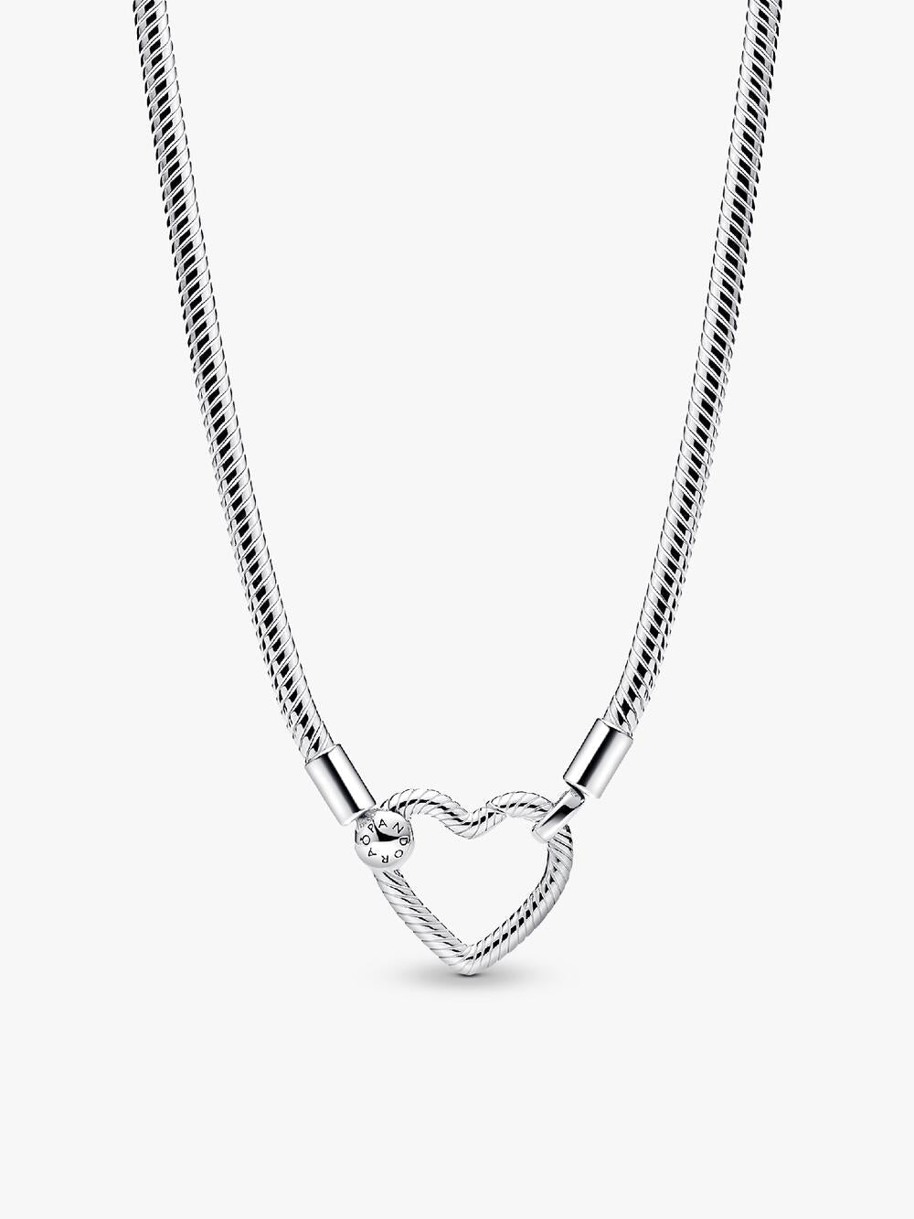 Moments Heart Closure Snake Chain Bracelet F8 84
