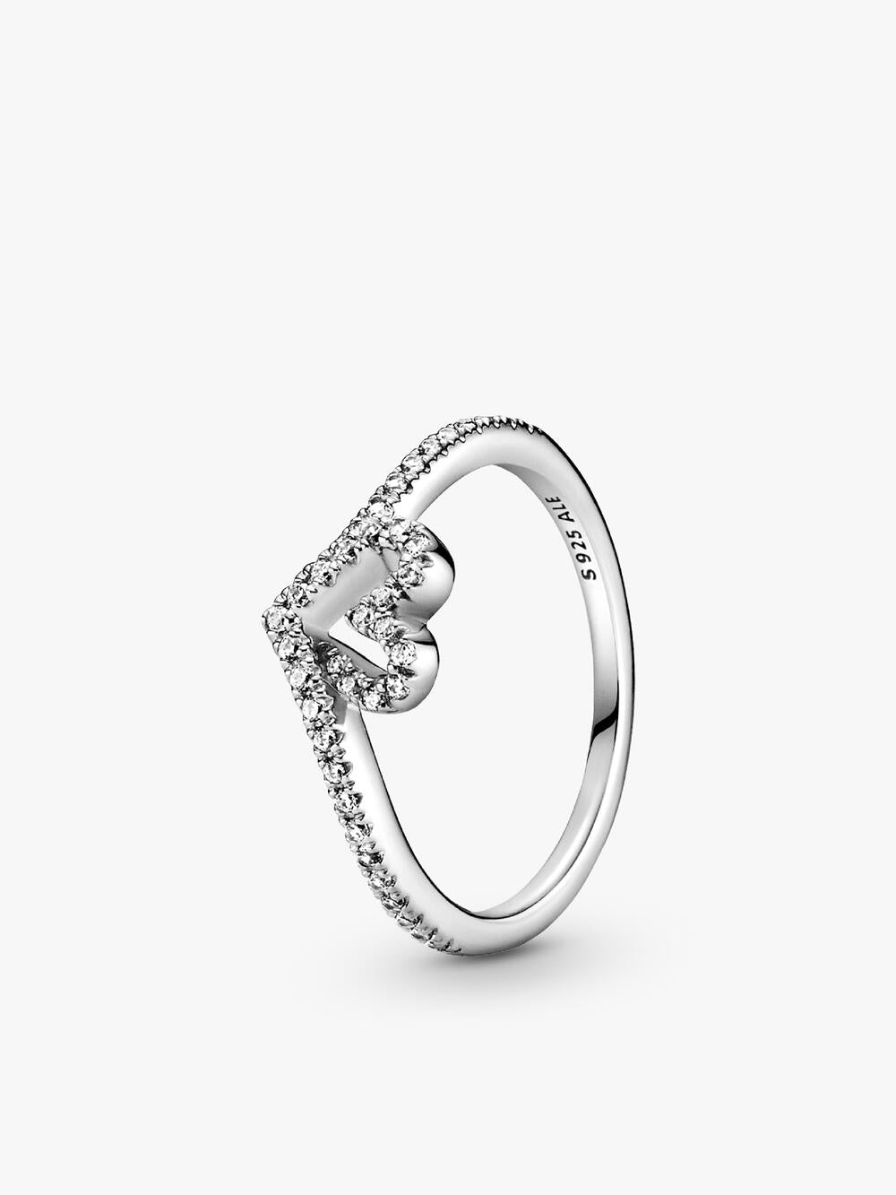 Double Heart Sparkling Ring A7 hC