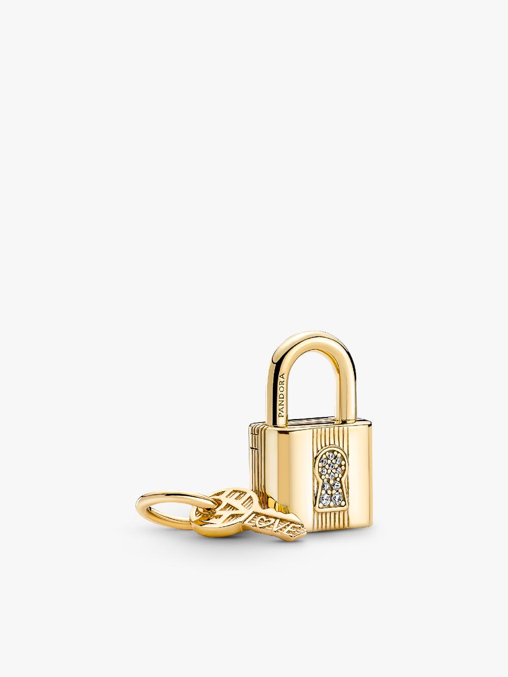 Treated Freshwater Cultured Baroque Pearl Padlock Dangle Charm Z6 92