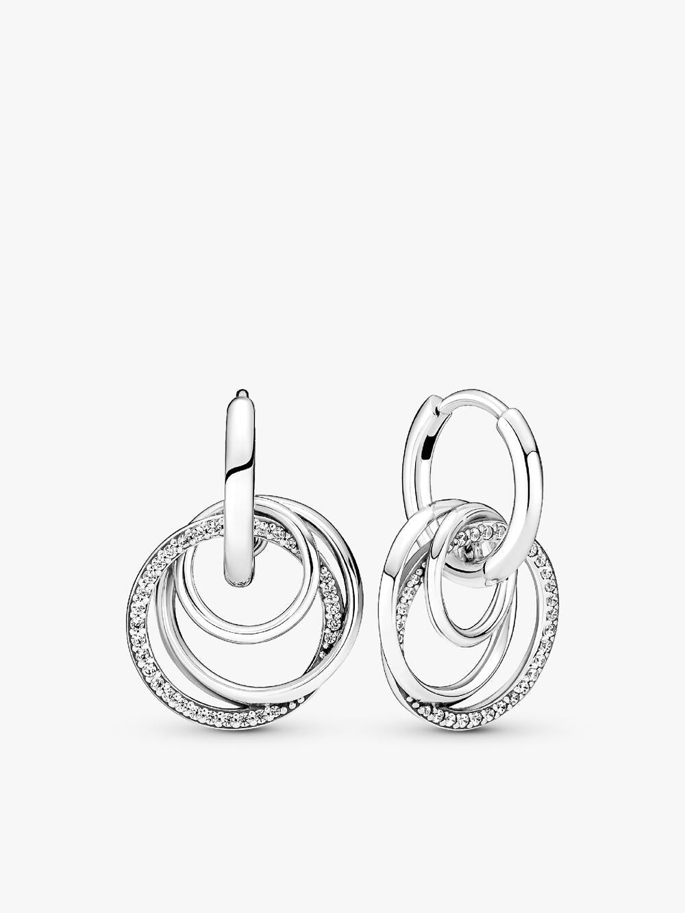Sparkling Heart Padlock Stud Earrings V0 Oq