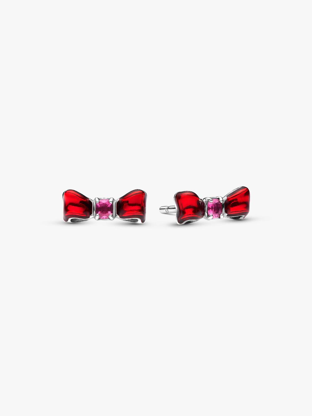 Disney Snow White Bow Stud Earrings X2 Sr