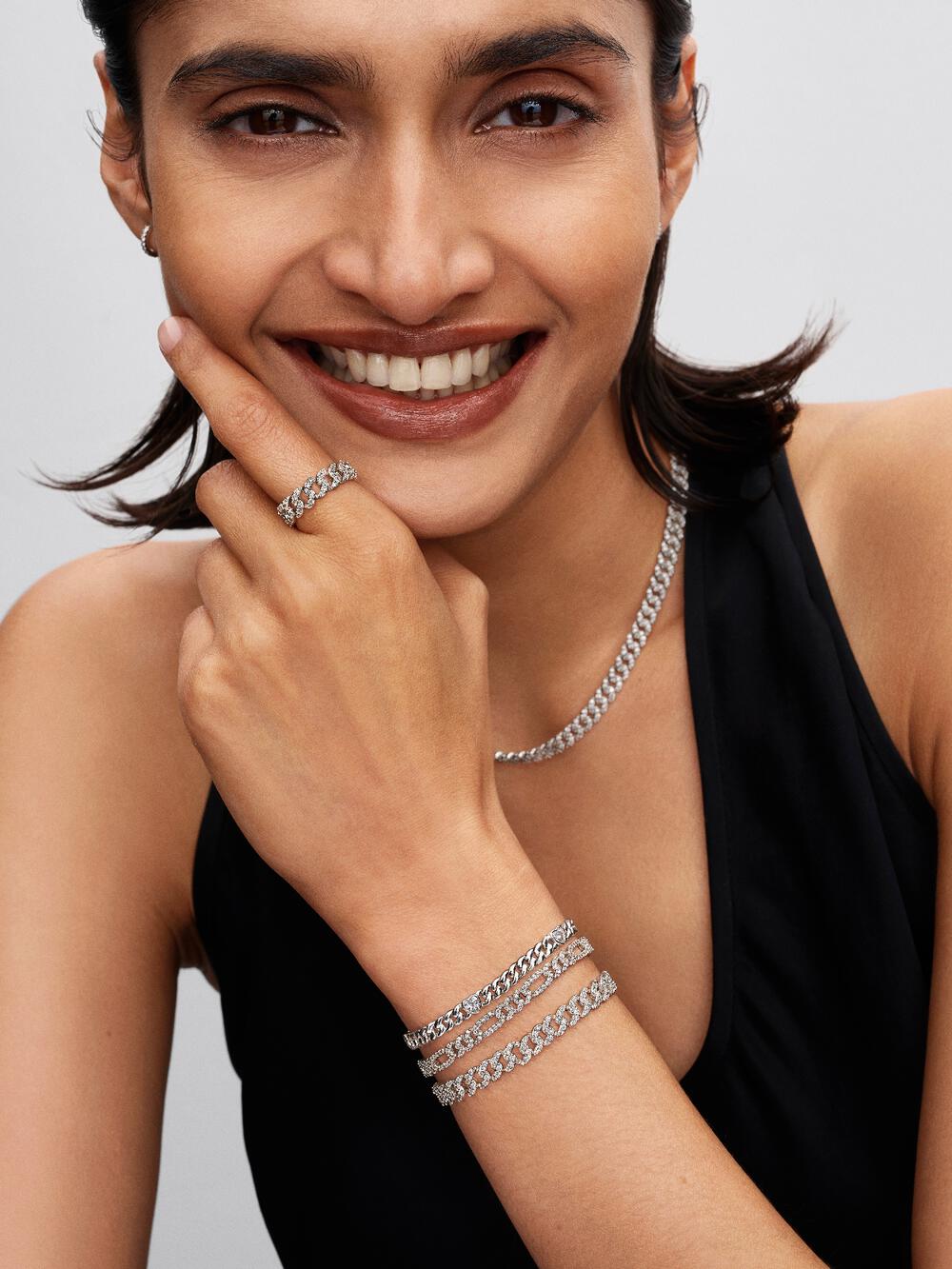 Pavé Cuban Chain Bracelet Z3 rw