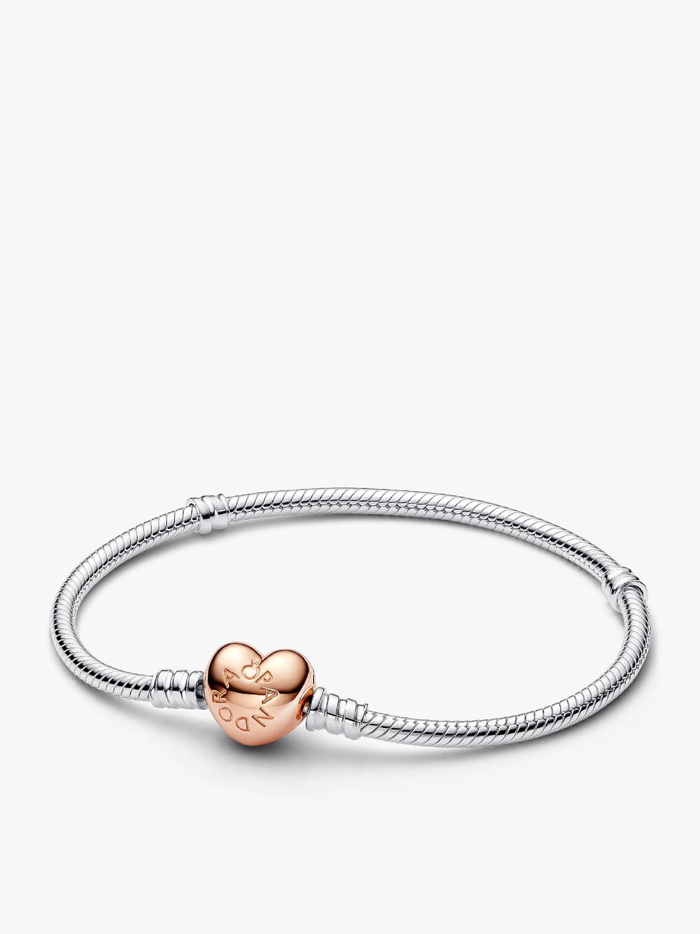 Moments Heart Closure Snake Chain Bracelet T2 vY
