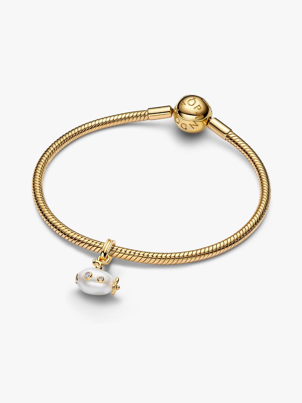 Treated Freshwater Cultured Baroque Pearl Submarine Dangle Charm E3 mJ