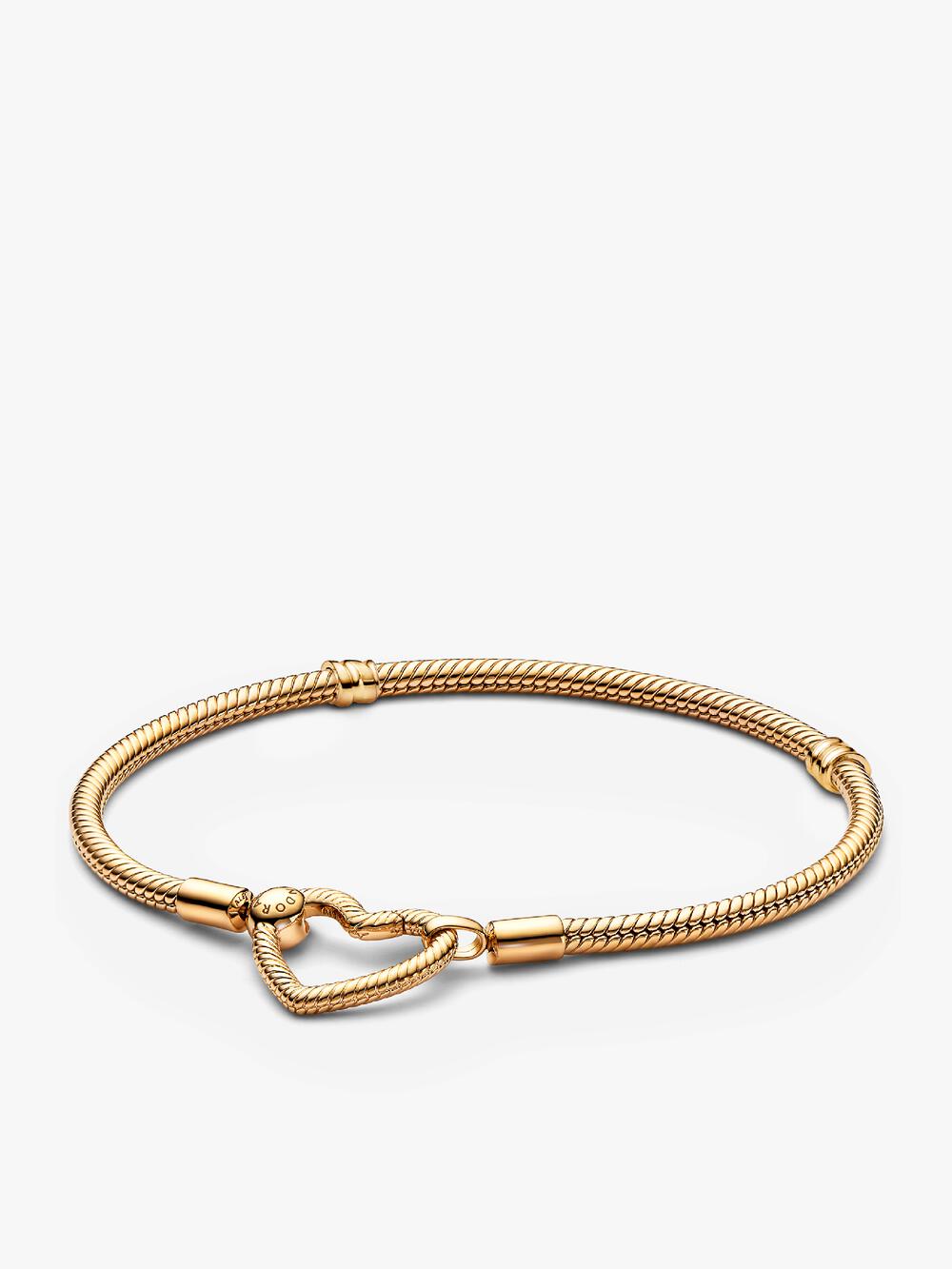 Moments Heart Closure Snake Chain Bracelet T2 vY