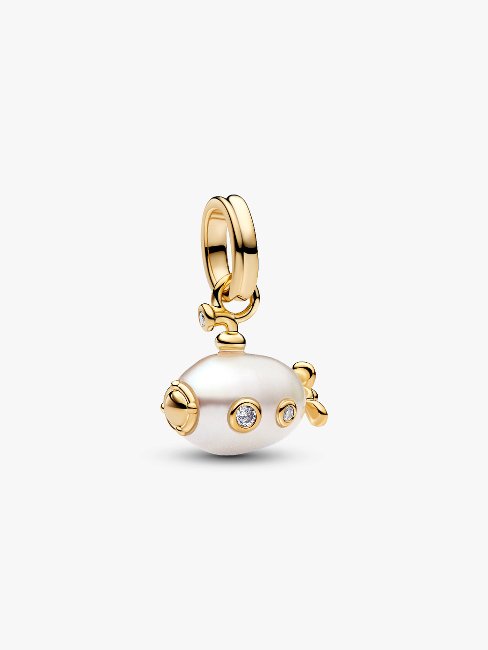 Treated Freshwater Cultured Baroque Pearl Submarine Dangle Charm E3 mJ