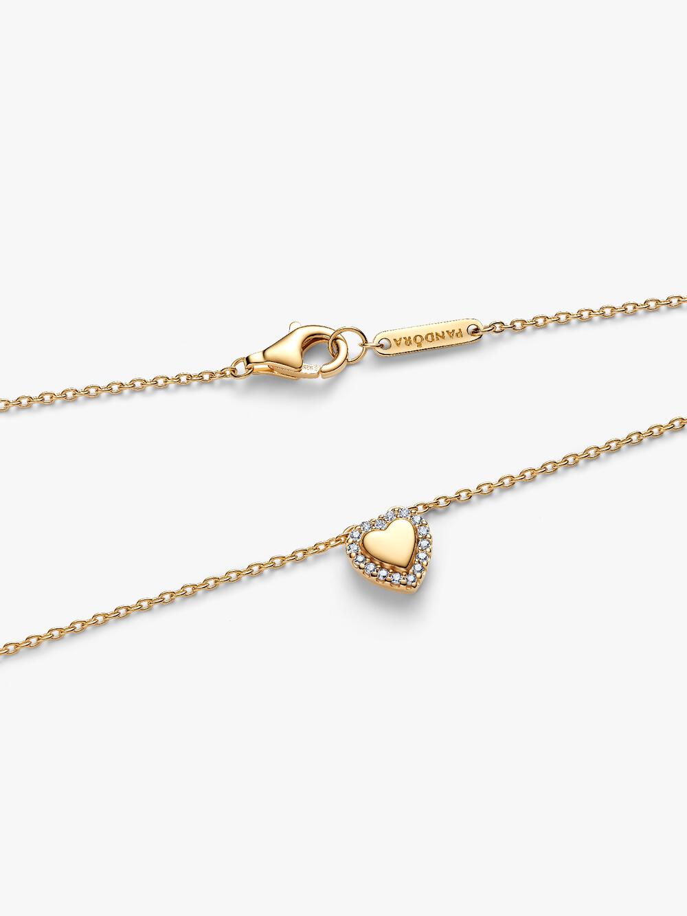 Engravable Heart Halo Collier Necklace L5 Za