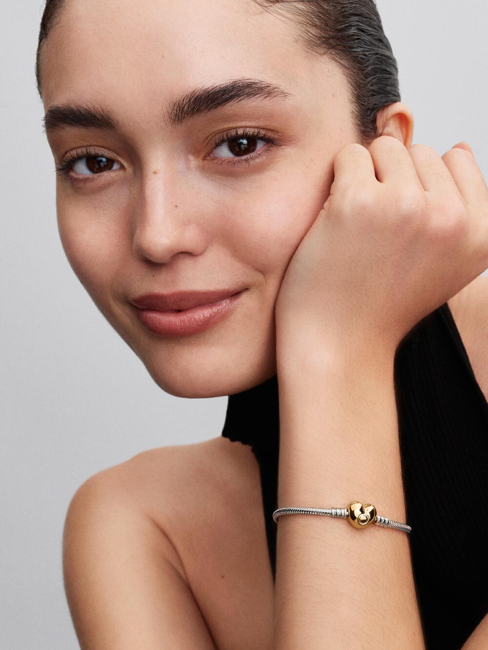 Heart Clasp Snake Chain Bracelet N0 Gv
