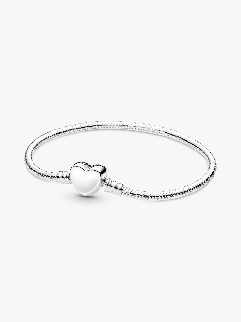 Moments Engravable Heart Clasp Snake Chain Bracelet R8 NL