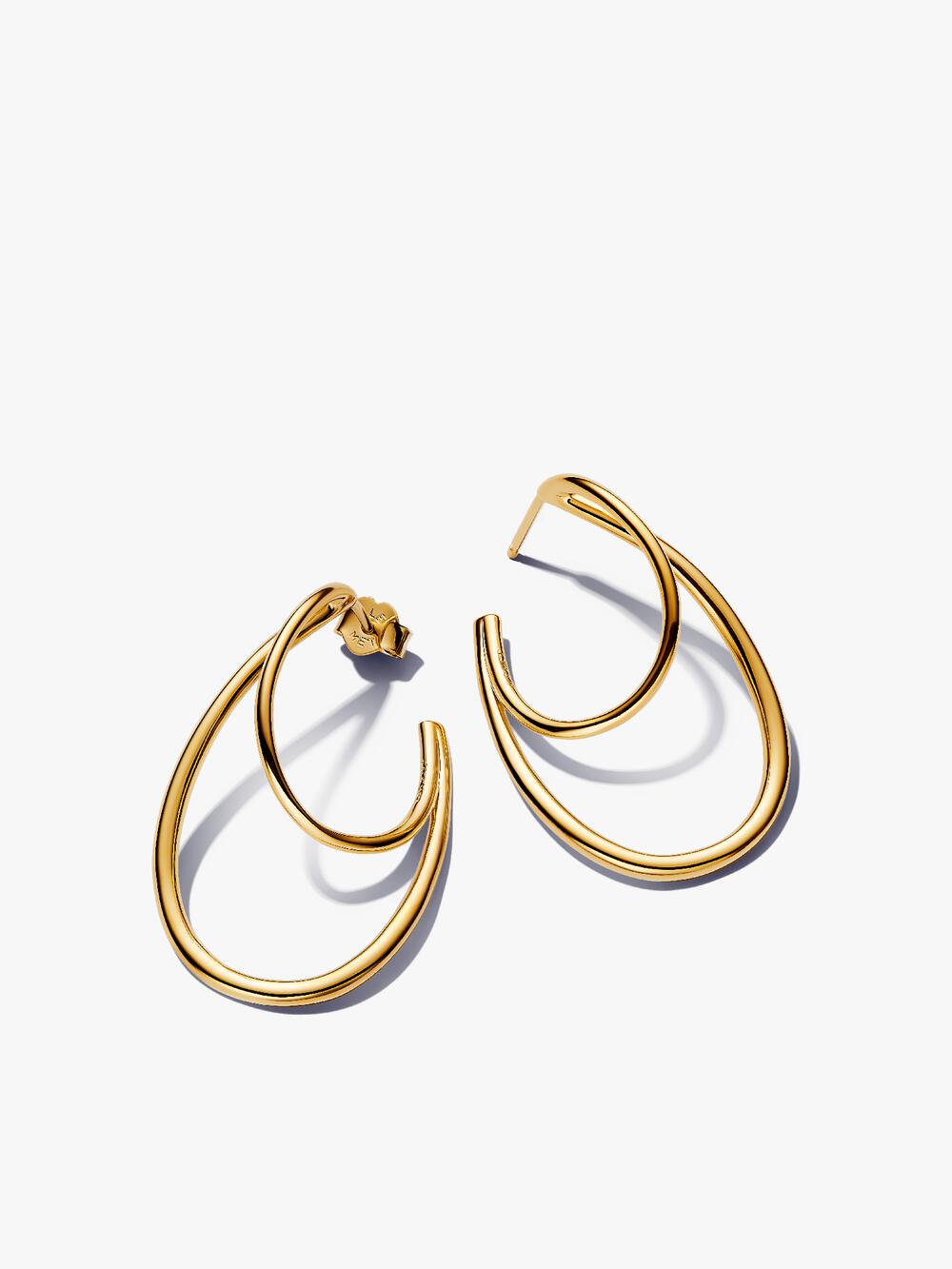 Organically V-shaped Open Hoop Earrings Z1 ix