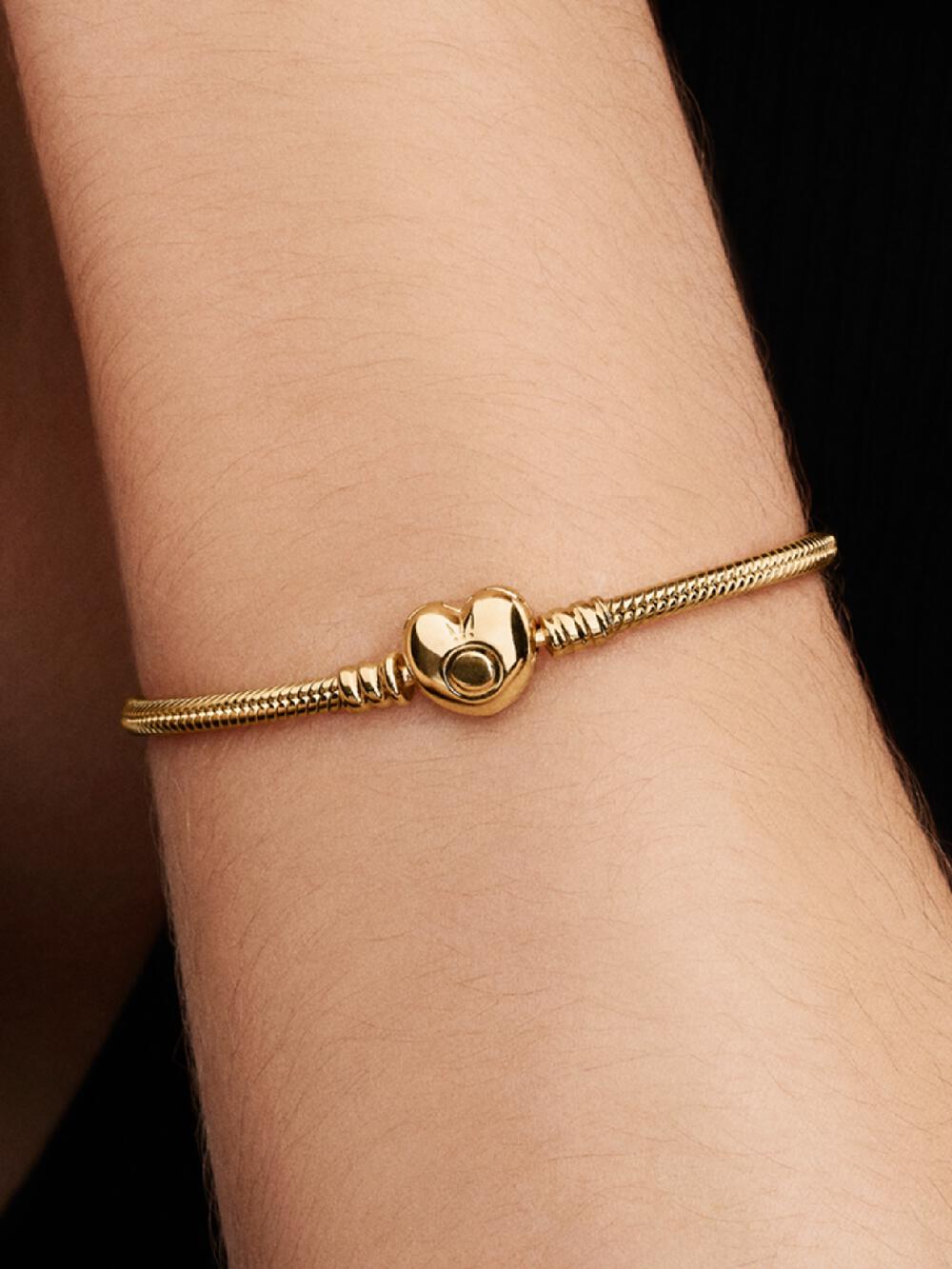 Moments Heart Clasp Snake Chain Bracelet K2 5K