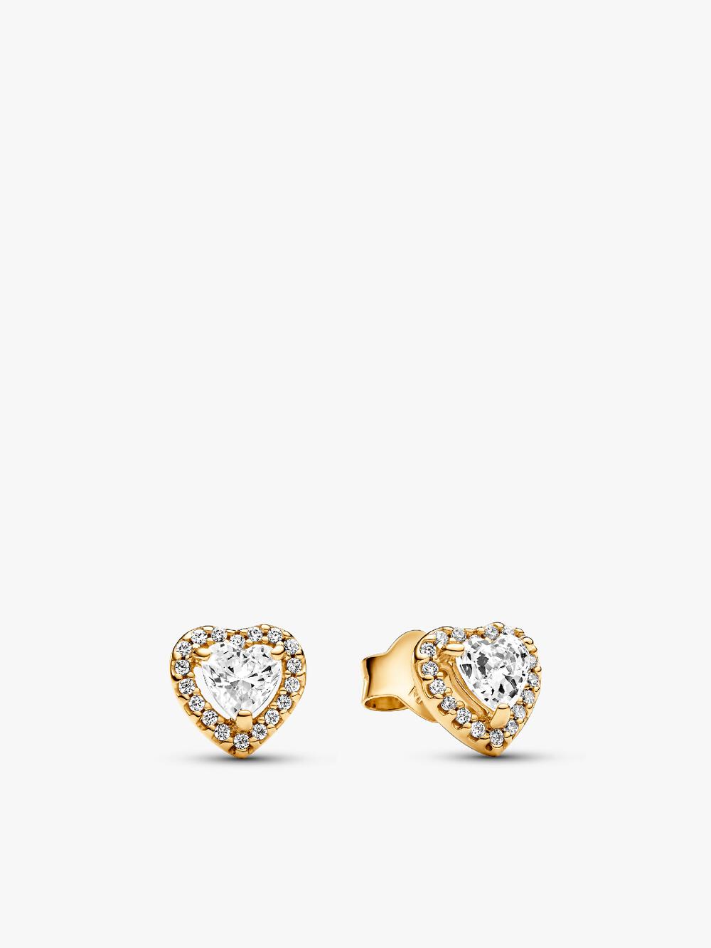 Round Pavé Halo Stud Earrings U8 6X