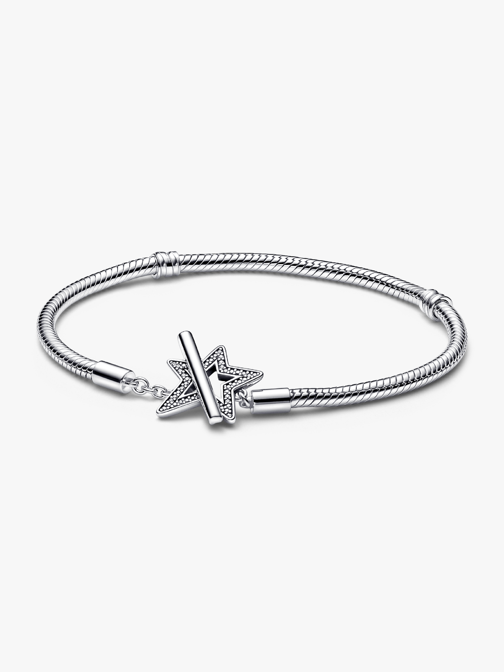 Moments Asymmetric Star T-bar Snake Chain Bracelet G4 ij
