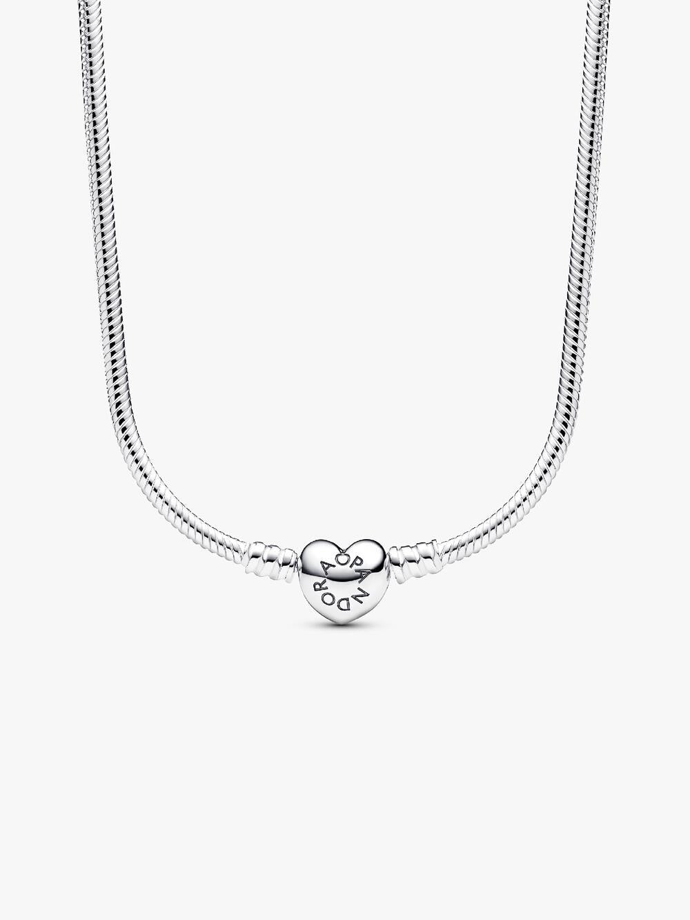 Moments Heart Clasp Snake Chain Necklace H5 hH