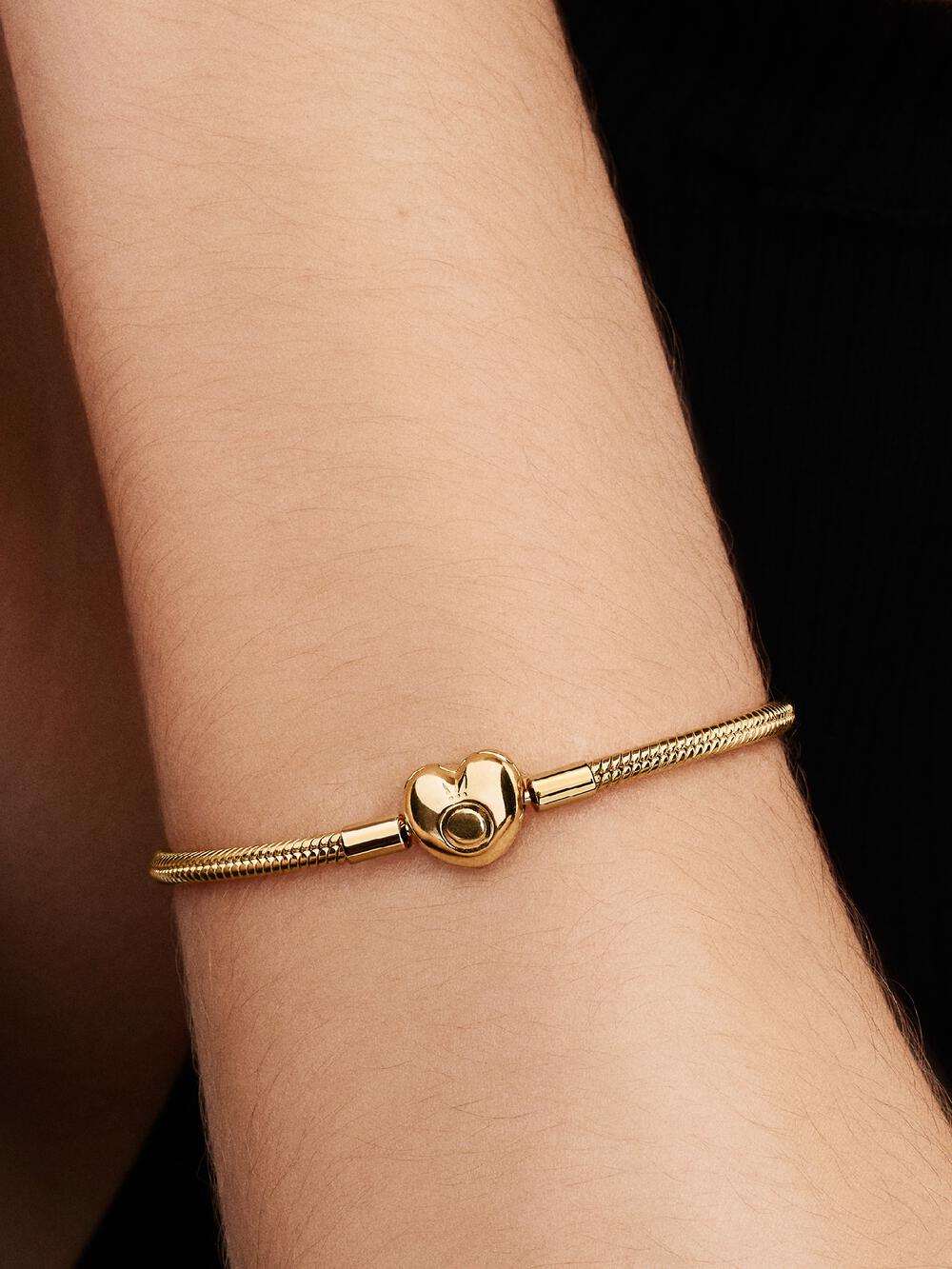 Heart Clasp Snake Chain Bracelet R9 ZN