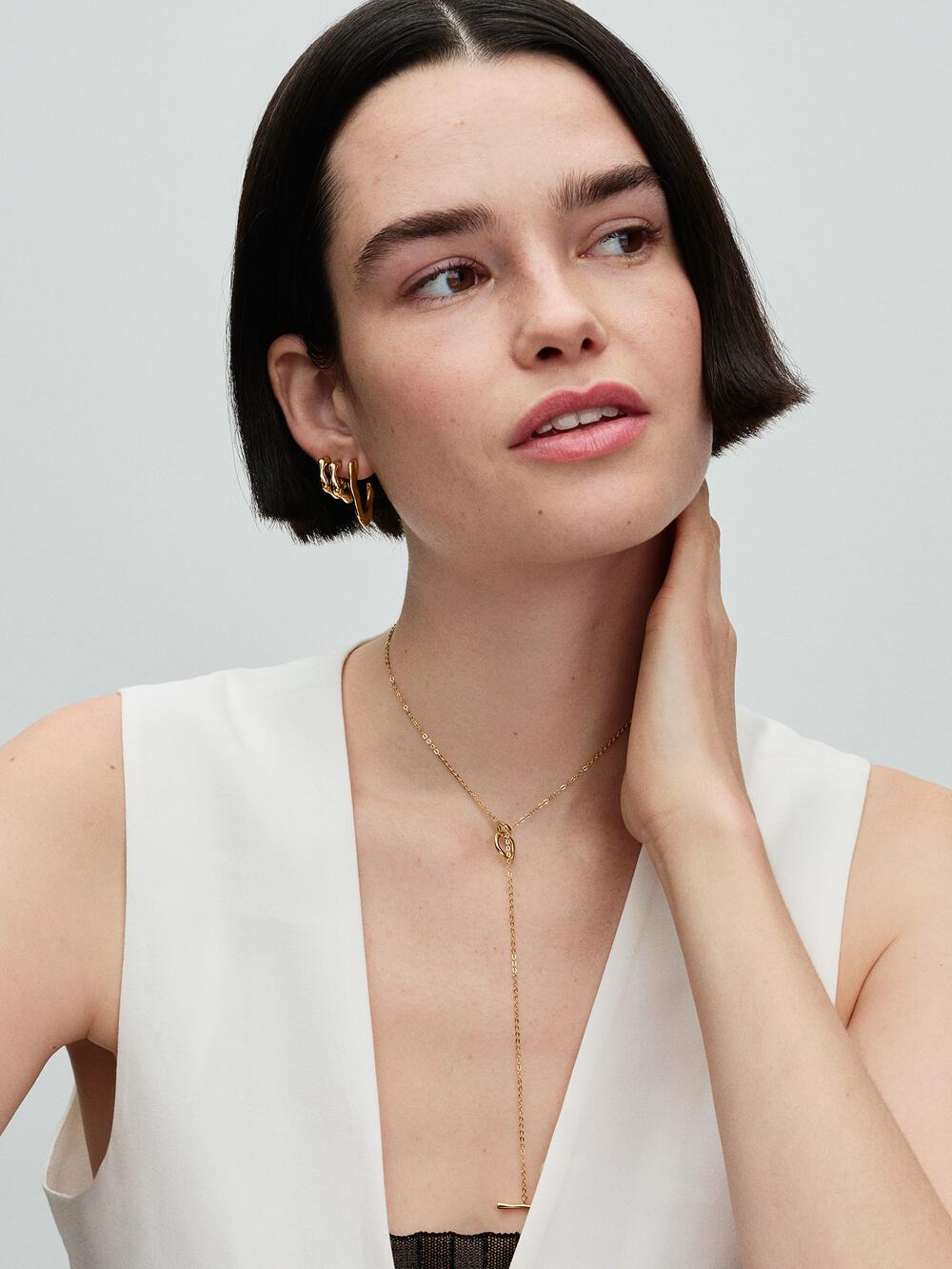 Organically V-shaped Open Hoop Earrings Z1 ix