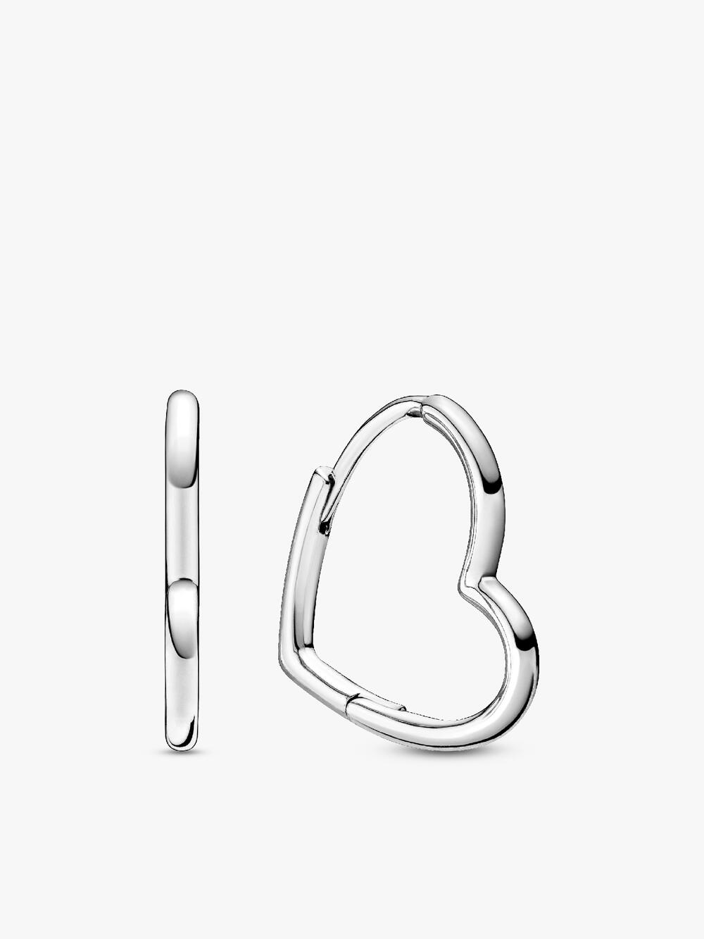 Sparkling Heart Padlock Stud Earrings V0 Oq