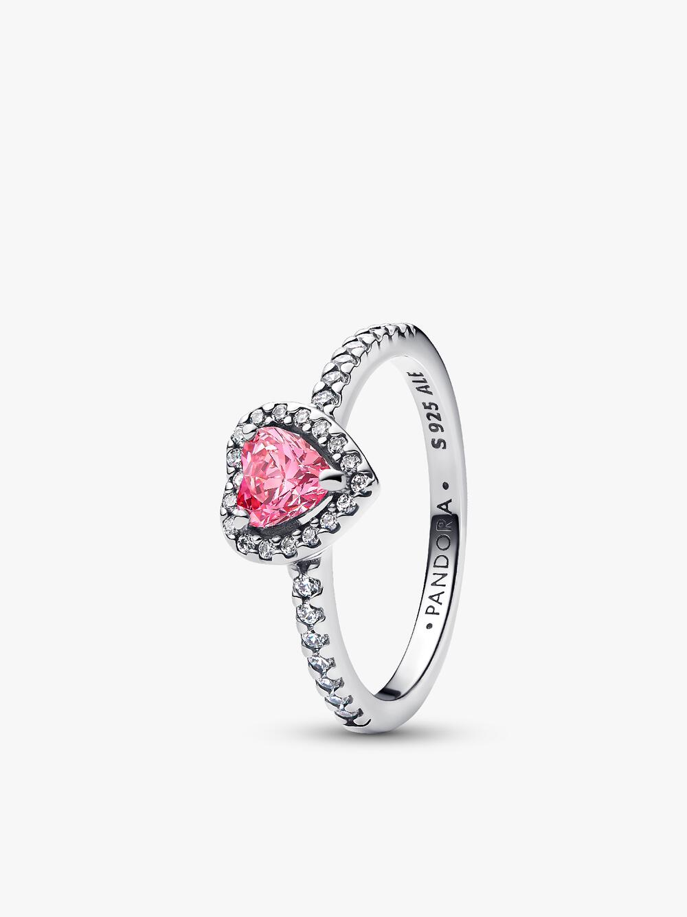 Double Heart Sparkling Ring A7 hC