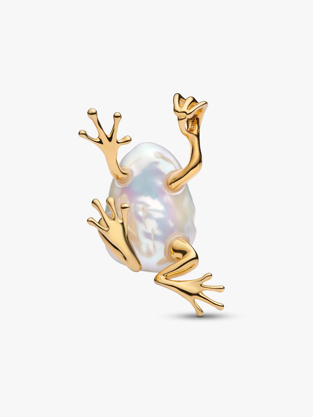 Treated Freshwater Cultured Baroque Pearl Oversized Frog Pendant K2 Tl