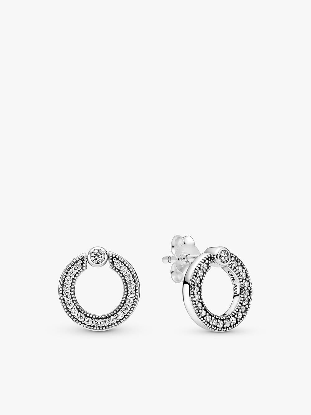 Pavé Heart Hoop Earrings Z8 55